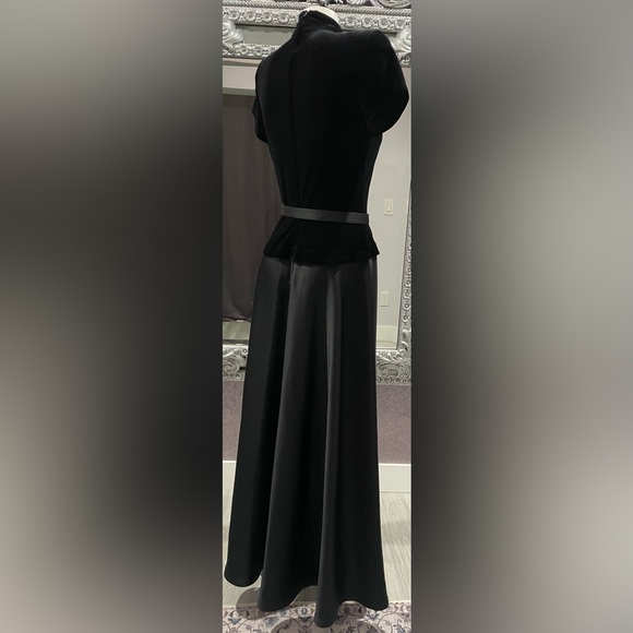 VINTAGE 90s Y2K Cache Velvet Satin Gown Dress - Picture 3 of 10